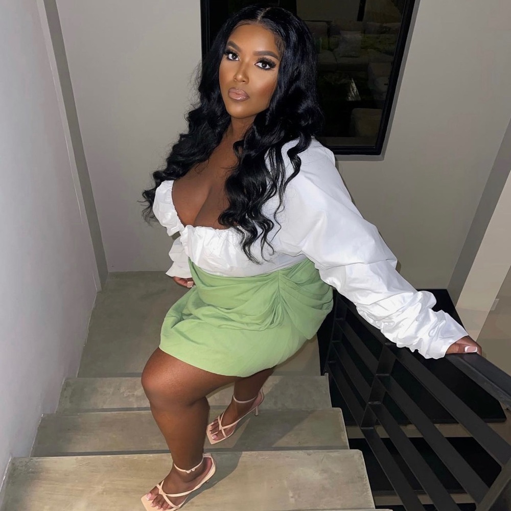 Green skirt